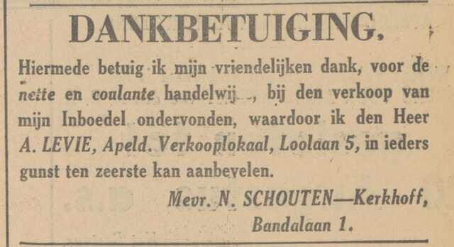 Levie, A., 1934.07.24, Dankbetuiging door klant.jpg