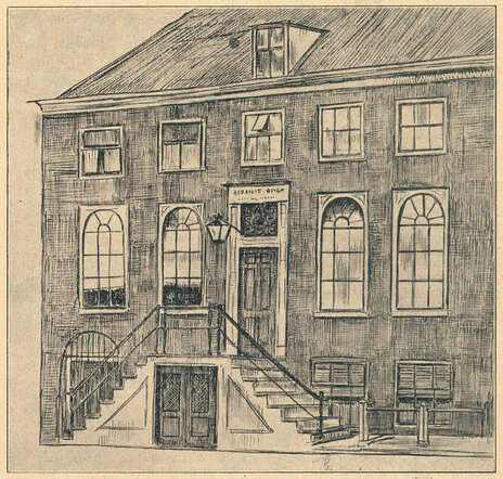 De Joodsche Prins2 006 - kopie Rapenburgerstraat synagoge zonder tekst Vrijdagavond jrg 6, nr 30 - blz 63 Sjier Chodosh.jpg