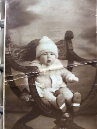 Maurits Hildesheim als baby.