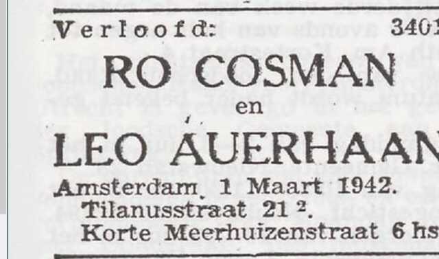 Verloving Leo Auerhaan en Ro Cosman 1-3-1942 (1).png