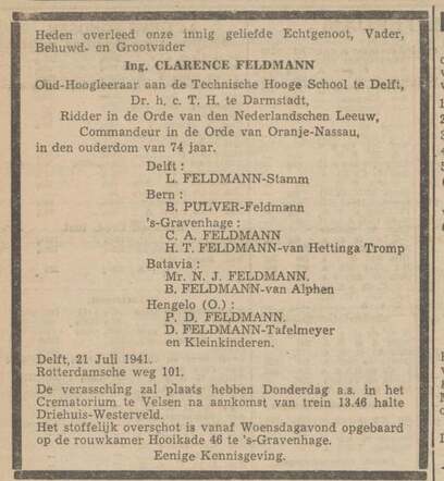 Bertha Pulver, Delftsche Courant 22 juli 1941.jpg
