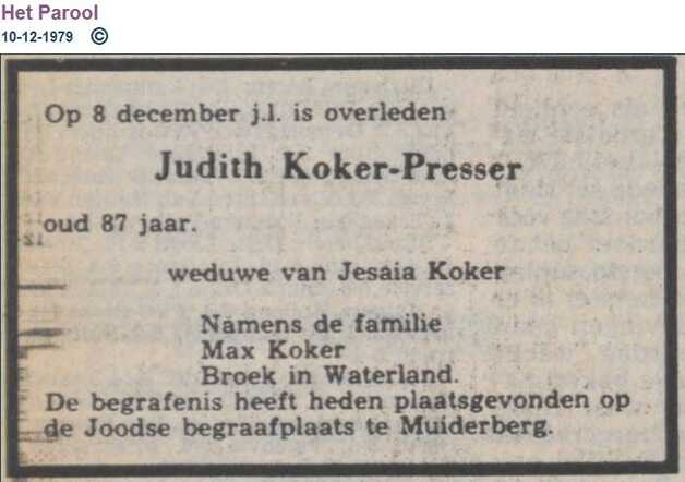 Judith Koker Presser Delpher.JPG