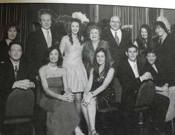 Ruth Siegler with her children and spouses, and the grandchildren during 2006