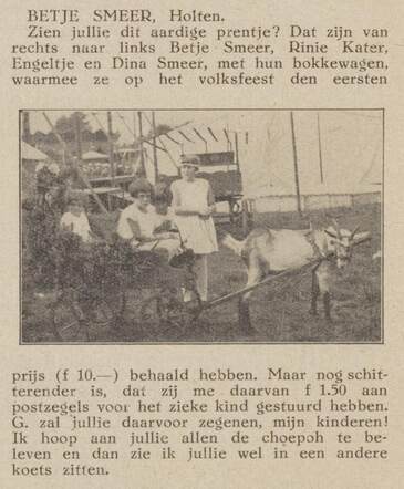 de kinderen Smeer met een vriendinnetje in 1930
