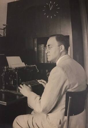 Opa Robert Cohen in his home office ca. 1962 Voorburg, Holland.jpg