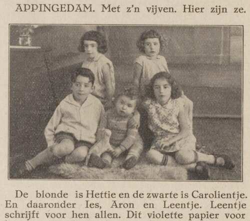 de kinderen Akker in september 1931