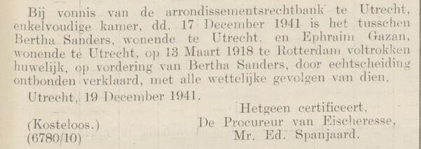 Nederlandse Staatscourant, 24-12-1941.