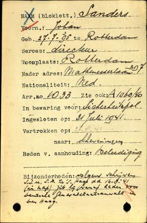 Belediging 1941 Johan Sanders.jpg