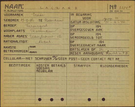 Arrestantenkaart Isaac.1942.jpg