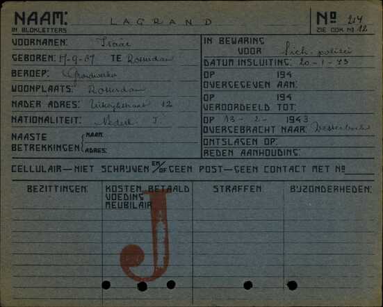 Arrestantenkaart Isaac.1943.jpg
