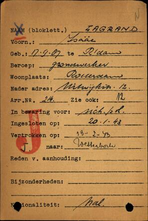 Arrestantenkaart Isaac 1943.jpg