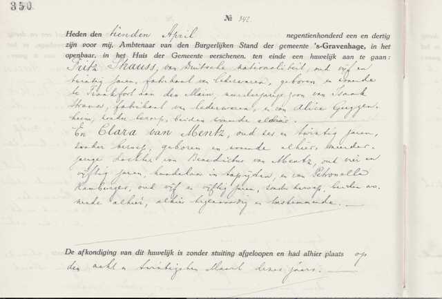 Trouwakte Fritz Strauss en Clara van Mentz.png