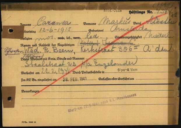 Markus Caransa, 12-6-1915, krt 4 Buchenwald.jpg
