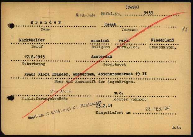 Isaak Brander, 17-6-1913, krt 4 Buchenwald.jpg