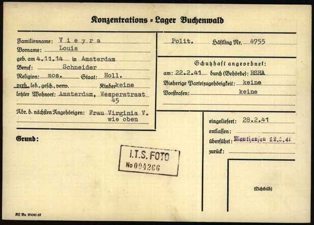 Louis Vieiyra, 4-11-1914, krt 2 Buchenwald.jpg