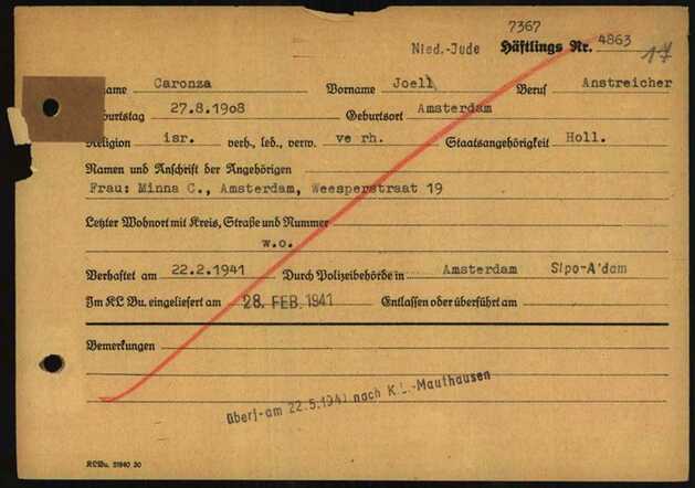 Joel Caransa, 27-8-1908, krt 6 Buchenwald.jpg