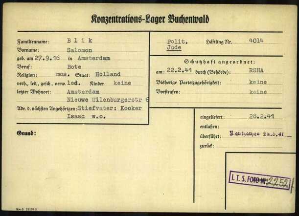 Salomon Blik, 27-9-1916, krt 2 Buchenwald.jpg