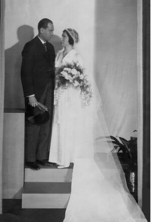 Trouwfoto 1934 Willy Albert Levy en Helena Martha Frijda