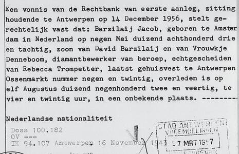 Jacob Barzilay Overlijdensverklring.png