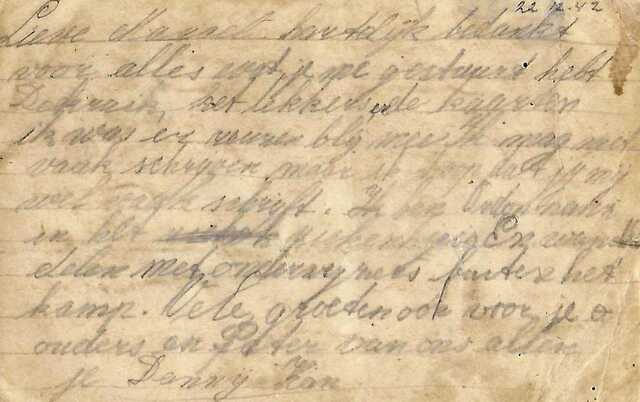 Text of a postcard from Danny Kan