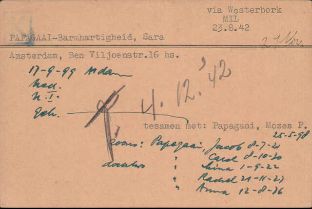 Kaart Joodse Raad Sara Papagaai - Barmhartigheid 17-08-1899.jpg