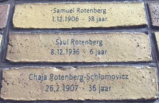 Rotenberg Samuel Rotenberg Saul Rotenberg-Schlomovicz Chaja Ester stenen.jpg
