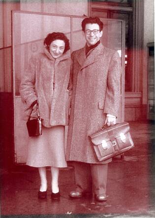 Op huwelijksreis met Fritzi in Den Haag 1954