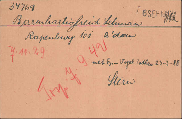 Kaart 001 Joodse Raad Lheman Barmhartigheid 07-11-1929.jpg