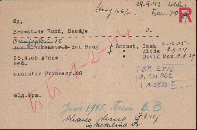 Archiefkaart Joodse Raad Saartje Bromet - de Hond25-04-1905.jpg