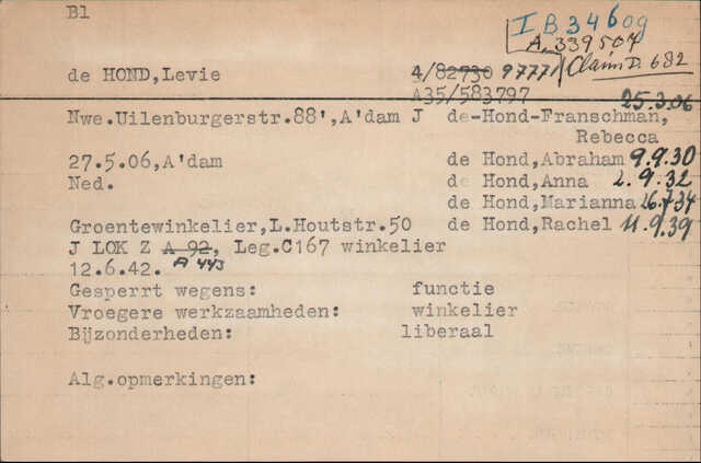 Archiefkaart Joodese Raad Levie de Hond 17-03-1903.jpg