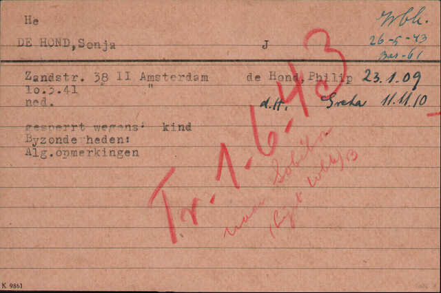 Archiefkaart Joodse Raad Sonja de Hond 10-03-1941.jpg