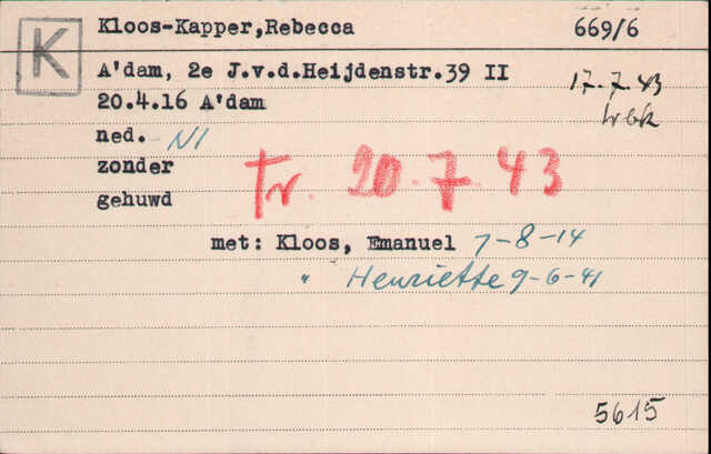 Archiefkaart Joodse Raad Rebecca Heijman Kloos - Kapper 20-04-1916.jpg