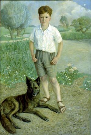 JHM - M001469 - Levie Cohen met zijn hond Wolf.jpg