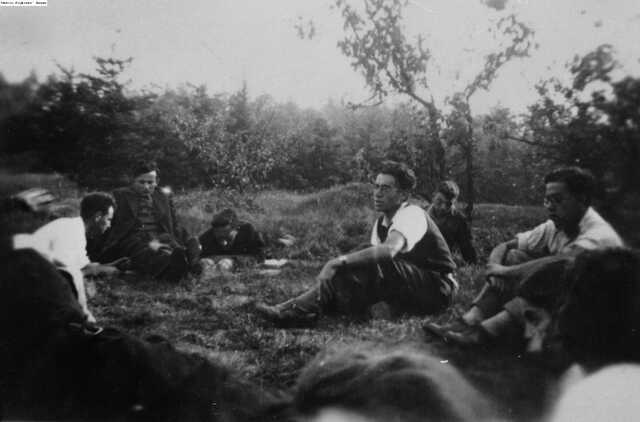 Joachim Simon met andere Palestina Pioniers, 1939
