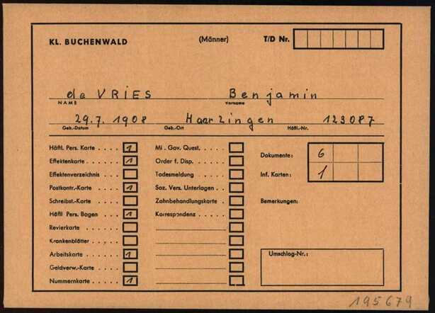 Benjamin d.Vries, envelop Buchenwald.jpg