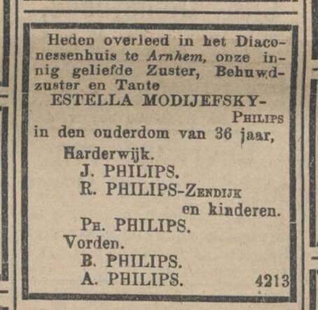 Philips, K37, 1918.12.06, Overlijden dochter Estella (NIW).jpg