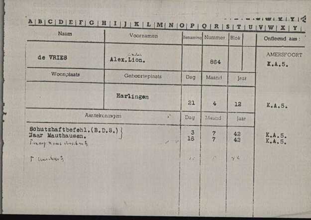 Alexander L.de Vries, 21-4-1912, krt kamp Amersfoort.jpg