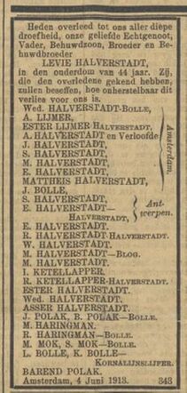 Halverstadt, Matthea, 1913.06.13, Overlijden moeder Matthea.jpg