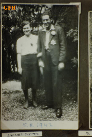Joachim "Schuschu" Simon en zijn vrouw Sophie "Adina" van Coevorden, 1942