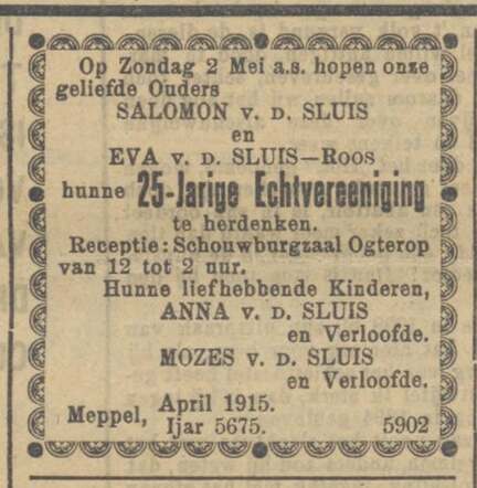 Sluis, Mozes, 1915.04.30, Ouders van Mozes 25 jaar gehuwd (NIW).jpg