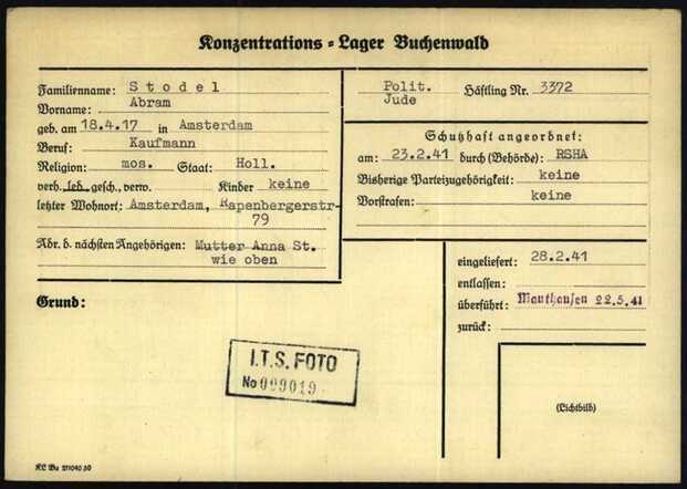Abram Stodel, 18-4-1917, krt 2 Buchenwald.jpg
