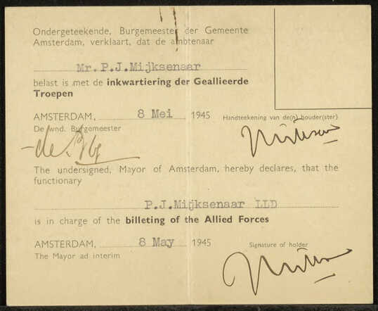 Mijksenaar leider inkwartiering Geallieerde Troepen.jpg