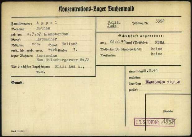 Nathan Appel, 4-7-1907, krt 4 Buchenwald.jpg