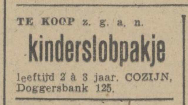 Cozijn, Karel, 1942.09.17, Verkopen kinderslobpakje.jpg