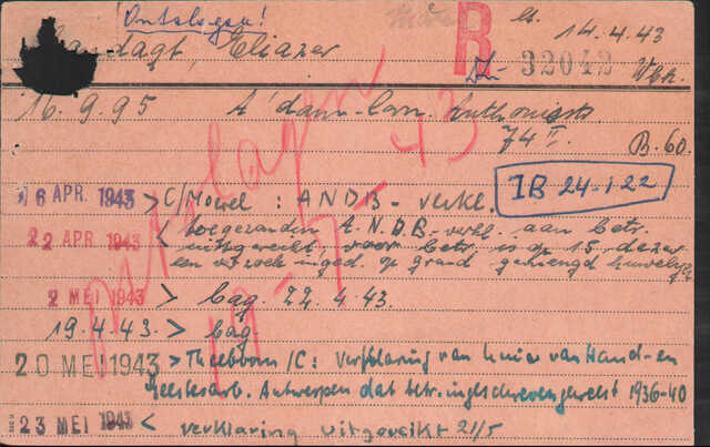Kaart 002 Joodse Raad Eliazer Aandagt , geboren 16-09-1895.jpg