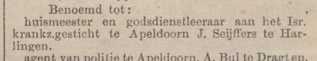 Seijffers, Jacob, 1909.02.24, Nieuwsblad van Friesland.jpg