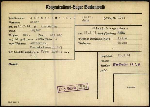 Simon Achttienribben, 13-7-1914, krt 2 Buchenwald.jpg