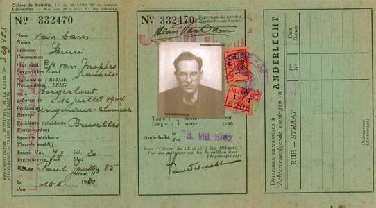 Henri van Dam, ID card