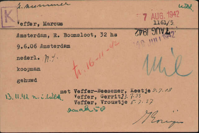 Kaart Joodse Raad Marcus Veffer, geboren 09-06-1906.jpg