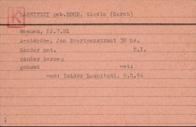 Kohn Gisela en Lasnitski Isidor kaart Joodsche Raad Gisela.jpg